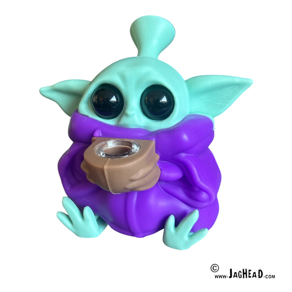 Siliconen Baby Yoda Bong  12 cm