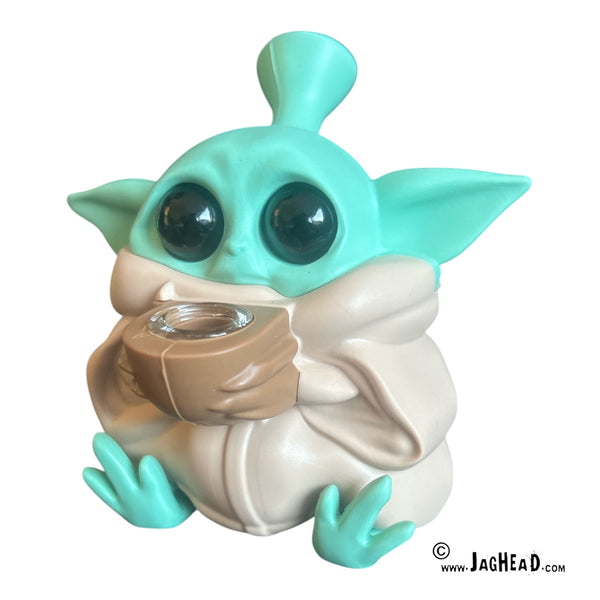 Siliconen Baby Yoda Bong  12 cm