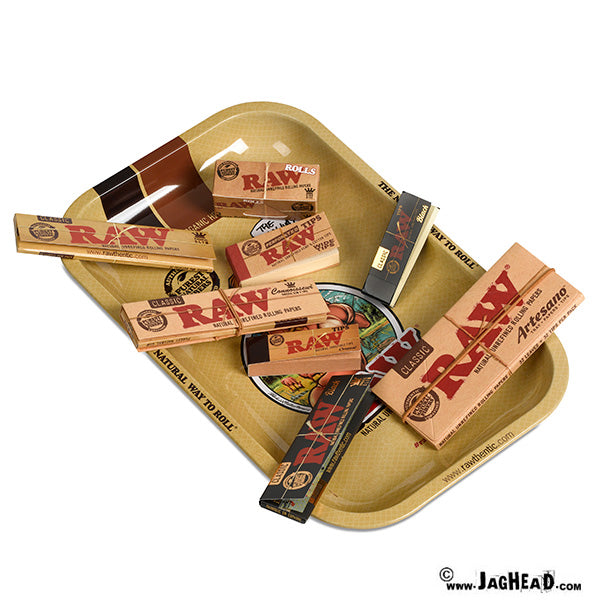 Raw girl rolling tray