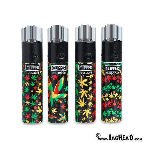 Clipper Lighter Rasta weedleaf