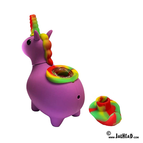 Purple Unicorn Silicone Bong