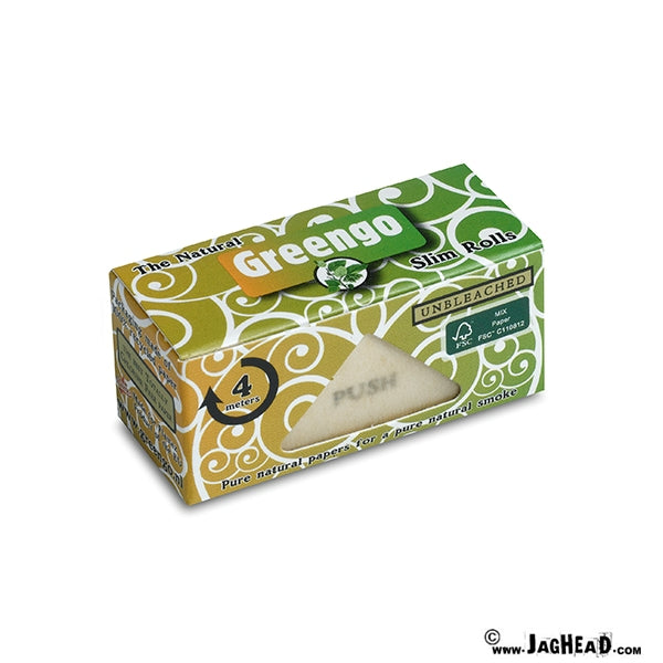 Greengo Rolls Slim – Ongebleekte Rolvloei 4 Meter (44 mm)