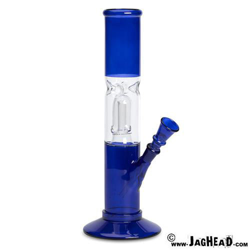 Glass blue ice bong