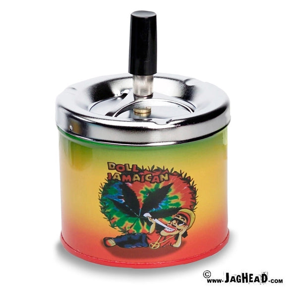 Metal spinning wheel ashtray