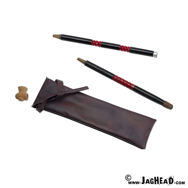 Marokkaanse Kiefpijp Hout Zwart 35 cm