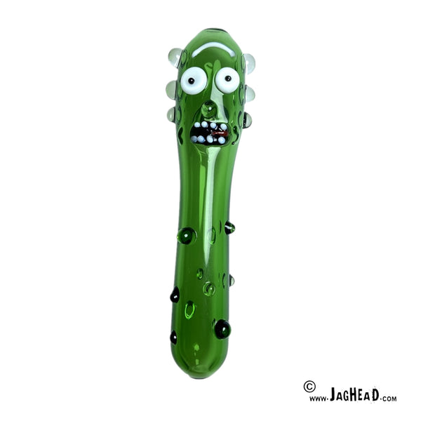 Pickle Rick Glazen Wietpijp 12 cm