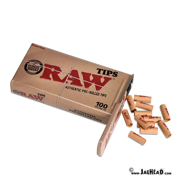 RAW Voorgedraaide Filtertips 6mm – 100 Stuks in Blik