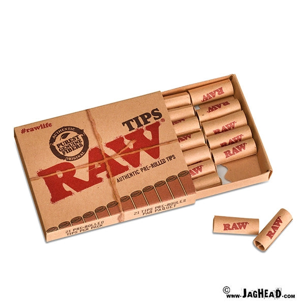 RAW Voorgedraaide Filtertips 6mm – 21 Stuks