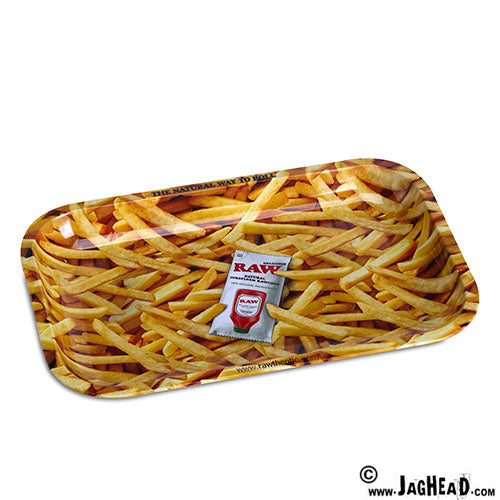 Raw metal Frites Rolling Tray