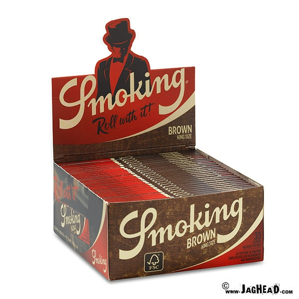 Smoking Brown Vloei – Ongebleekte Kingsize Slim Lange Vloei